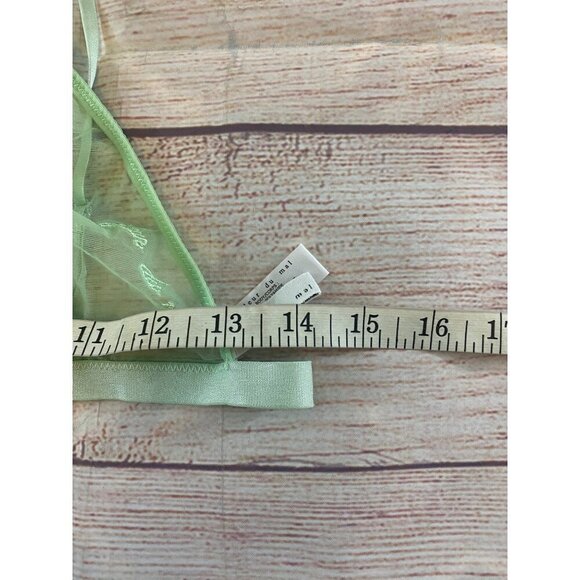 Fleur Du Mal Women's Green Mesh Wireless Balconette Bra - A1 - Picture 8 of 12